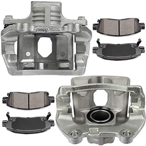 ECCPP Rear Brake Caliper Assembly + Ceramic Pad fit for 04-07 for Buick Rainier,02-09 for Chevy Trailblazer for GMC Envoy,03-08 for Isuzu Ascender,02-04 for Oldsmobile Bravada,06-09 for Saab 9-7x