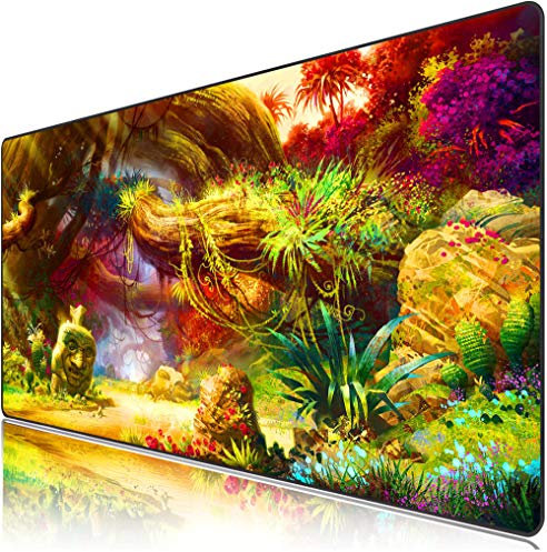 ZJXSNEH Large Gaming Mouse Pad with Anime Cute Mouse Pad Psychedelic |Extended XXL Size,Waterproof & Foldable Mat for Desktop, Laptop, Keyboard 11.8x27.6x0.12inches / 300x700x3mm