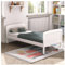 Baby Delux Kinderbett Juniorbett weiß 140x70 umbaubar Schutzgitter Massivholz