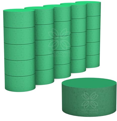 Silk Flower Warehouse 20 x Cilindro húmedo para flores frescas Esponja de espuma para bodas y floristería arreglos florales funerarios DIY suministros de manualidades