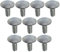 AERZETIX - C49000 - Set di 10 bulloni carrello/aratro a testa tonda con collare quadrato - bulloni a testa tonda - M8x20mm - acciaio zincato - DIN 603