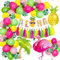 Hawaii Party Deko, Hawaii Beach Party Dekorationens mit Flamingo Luftballon, ALOHA Banner, Tropische Ballons, Tassels für ALOHA Tropischen Garten Tiki Luau Sommer Party