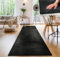 Paco Home Moderner Kuscheliger Wohnzimmer Teppich Kurzflor waschbar flauschig Weich Einfarbig Felloptik zeitlos stilvoll rutschfest pflegeleicht, Grösse:80x300 cm, Farbe:Schwarz