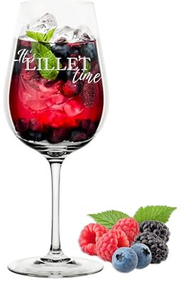 Leonardo Weinglas mit Gravur - It's Lillet Time - Geschenke für Frauen & Männer, beste Freundin & Freunde, Geburtstag, Weihnachten, Lillet Glas Cocktailglas