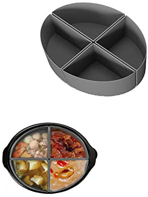 2023 Slow Cooker Divider Liner Fit 6 QT Crockpot, Reusable Leakproof Silicone Crock Pot Divider, BPA Free Dishwasher Safe Cooking Liner for 6 Quart Pot (Grey)