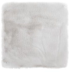 -LUXOR- living Sitzkissen Coste - Kunstfell Stuhlauflage als Deko Wohnzimmer oder Stuhlkissen - gemütliches Sitzkissen Stuhl Dekokissen 40 x 40 cm eckig grau 1 Stück