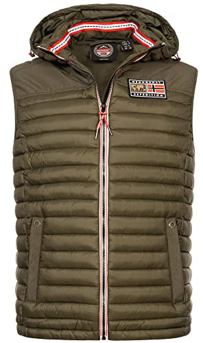 Geographical Norway Herren Stepp weste Bodywärmer Outdoor Kapuzenweste Herbst Vest Winter