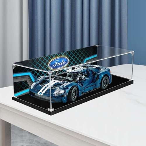JOMIOD Acryl Schaukasten Vitrine für Lego 42154 Technic Ford GT 2022, Staubdichte Vitrine Transparent Acryl Vitrine Schaukasten Kompatibel Lego 42154 Modell - Ohne Modell Kit (Stil B)