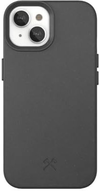 Woodcessories - BioCase, Magnetische Handyhülle für iPhone 15 kompatibel mit MagSafe, Hülle mit Magnet schwarz - Nachhaltig aus Pflanzen