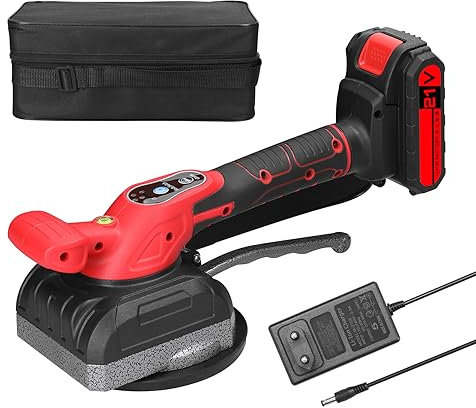 Karlak Machine de pose de carrelage de 21 V haute capacité de charge pour carrelage mural Outil vibrant de pose Outils de décoration de la maison avec ventouse