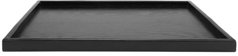 Plateau à thé Plateaux Rectangulaires, Assiette Rectangulaire en Bois, Noir 40 30, Plateau Rectangulaire pour la Maison, Plateaux de Service (40 * 30cm)