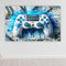Gamer poster mit Namen personalisiert gaming Wanddeko gamer Bild für die Wand Wandbild Jugendzimmer Poster Graffiti zimmer Bilder für Teenager XXL Controller Konsole | poster1-Motiv87-B120xH61cm