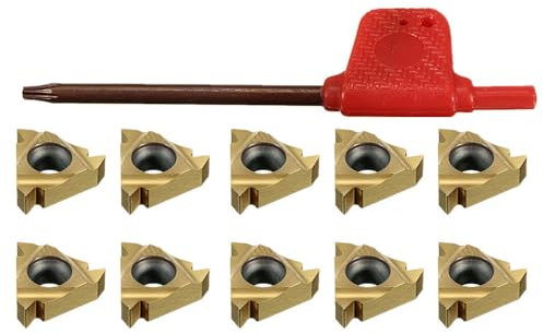 10Pcs Hartmetall Spitzen Einsätze CNC Drehmaschine Drehen Fräsen Einsätze 11IR A60 für Edelstahl Verarbeitung