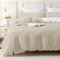 MILDLY Housse de Couette 220x240 Coton, Chameau Beige Parure de Lit 220x240 Coton avec 2 Taie d'oreiller 65x65 cm, 100% Coton Lavé, Certifié Oeko-TEX, Parure Housse Couette avec Fermeture Éclair