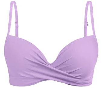 Aqua Eve Damen-Bikini-Top mit Bügeln, Push-up, gepolsterter BH, nur Oberteil