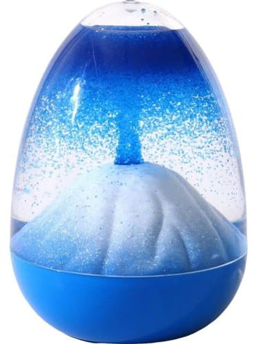 Luxylei Jouet Sensoriel Couleur Liquide Volcan Lave Éruption Liquide Minuterie Fidget Jouet Sablier Soulagement du Stress Jouets De Bureau pour Enfants Adultes