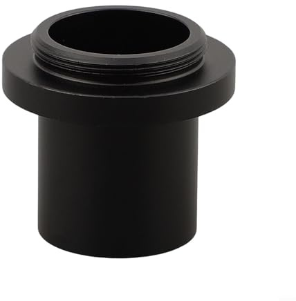 FACAIIO Mikroskop-Adapter, 1x für CCD-Kamera-Okularlinse, Metall, Schwarz