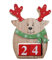 Adventskalender-Schild, Countdown-Schild, Elch-Schild-Adventskalender, Advents-Countdown-Kalender 2024, rustikales Tischschild für Zuhause