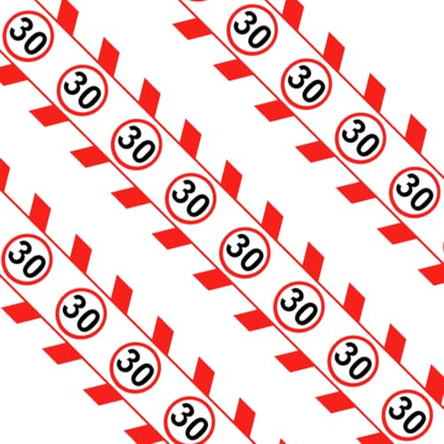 30 Geburtstag Deko,Absperrband 30 Geburtstag,7.5cmx30m Absperrband Verkehrszeichen rot/weiß,30 Geburtstag Männer,Absperrband Geburtstagsdeko für 30 Geburtstag Männer oder Frauen