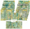 Scrapbook Papier Vintage Scrapbook Bastelpapier mit Blumen Muster, 24 Blatt Doppelseitiges Scrapbooking Papier Motivpapier, Frühling Dekorpapier Decoupage Papier (Grün, 30,5x30,5 cm/12x12 inch)