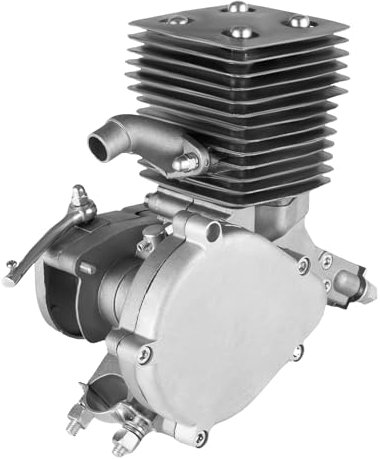 2-Takt 100ccm Fahrradmotor Kits, 44 Zähnen Benzin Bike Motor Conversion Kit Fahrrad Motor Benzin, Luftgekühlter CDI-Zündung Einzelner Zylinder für Die Meisten 26/28 Mountainbikes Rennräder