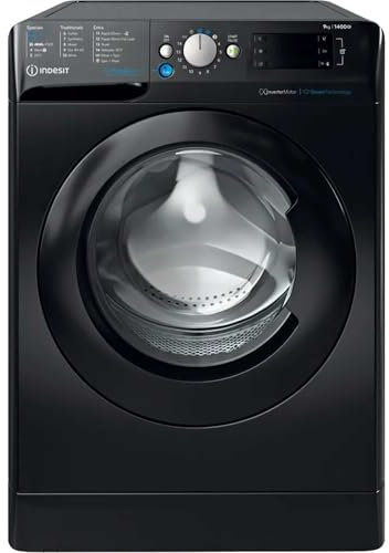 Indesit BWE 91496X KV UK 9kg 1400rpm Push&Go Washing Machine with Steam - Black