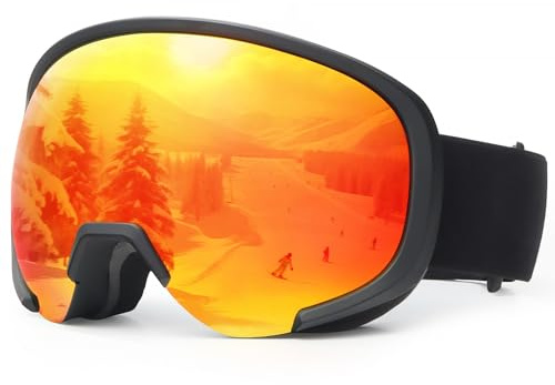 KoKoBin Skibrille Schutz Snowboardbrille Oversize-Schneebrille für Männer, Frauen, Jugendliche und Erwachsene
