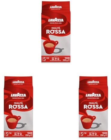 Lavazza Qualità Rossa, 250 g (Confezione da 3)
