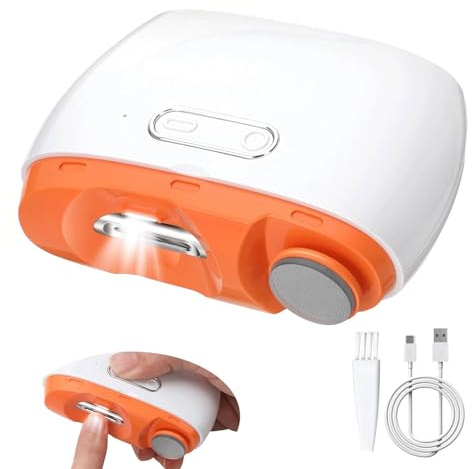 Coupe Ongle Électrique, Coupe-ongles Automatique 2 en 1, Ensemble de Coupe Ongle Rechargeables à 2 Vitesses, Coupe-ongles Portable à lumière LED pour adultes, seniors et enfants
