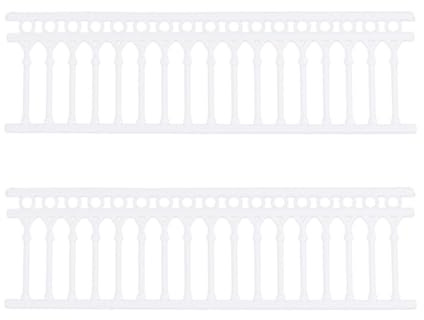 HOMOCONO Recinto per Giardino Esterno in Plastico Bianco, 15 Sezioni da 1 Metro, Staccionata Decorativa Pratica per Esposizioni di Feste e Decorazioni da Giardino Colore Casuale