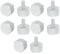sourcing map 10Stk Rändelschrauben Computer Grafikkarte Aluminium Legierung M3x6mm Silber Ton de