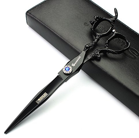 6/7/7.5/8/9 Inch sharonds Personalized Hair Scissors (7 inch Flat Shear) | Black, Salon Hair Styling Barber Scissors, Stainless Steel Barber Tool