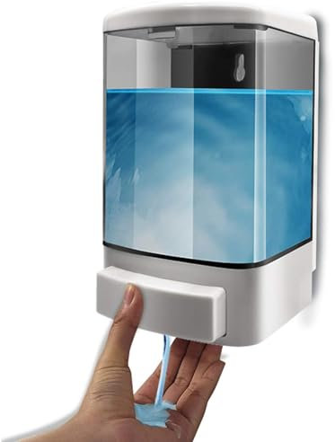 Dispenser di Sapone a Parete 1000ml, Plastica a Dispensatore Manuale di Sapone Doccia Gel Dispenser Pompa per Bagno o Cucina, ABS