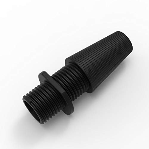 Klemmnippel für Textilkabel, Zugentlastung SCHWARZ, M10x1 Gewinde - 5 Stück