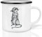 Ligarti® Keramiktasse [Design by H. Ligeti] Design Mug & handveredelter Becher I Spülmaschinengeeignete Tasse, Kaffeetasse, Teetasse, Cup (Toni Knife Erdmännchen)