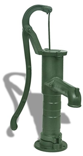 Bomba de Agua Manual de Hierro Fundido, para Jardín, Altura de Presión Máx. 6 m, Conexión Hembra 38 mm (1 1/2