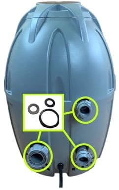 HeadSeal Joints de rechange pour Best-Way Lay Z Spa AirJet – Comprend des joints en silicone A, B et C – Anti-fuites pour pompes de chauffage en forme d'œuf – Compatible avec tous les modèles