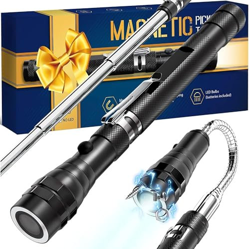 Papa Männer Geschenke Wichtelgeschenk Geschenke Geburtstag - Gadgets Handwerker Kfz Werkzeug Geschenkideen für Männer Teleskop Magnetheber mit LED, Valentinstag Männertag Geschenk, Vatertagsgeschenk