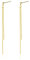 Reffeer Solide 925 Sterling Silber Quaste Kette Baumeln Ohrringe für Frauen Lange Baumeln Tropfen Ohrringe Linie Ohrringe Lange Ohrringe (B-18K Gold Plated)
