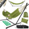 KESSER® Hängematte Lake mit Gestell, Doppel für 2 Personen, 200kg Belastbarkeit, Indoor & Outdoor, XXL Hängesessel, Garten, Pool, Balkon, Terrasse, Inkl. Kissen, Beutel & Tasche, Khaki