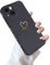 Newseego Hülle Kompatibel mit iPhone 13, Fashion Gold Love-Heart Pattern Design, Weiches Flüssiges Silikon, iPhone 13 Hülle, Stilvolle Stoßfeste Schutzhülle mit All-Inclusive-Linse für iPhone 13