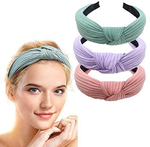 scicent Headband 3 Packs Fabric Hairbands Hair Accessories Elastic Head Bands Cute Outdoor Women Fashion Headbands 1806
