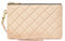 DORIS&JACKY Leather Wristlet Clutch Wallet Cute Small Pouch Bag With Strap, Quilted-pink