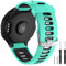 Songsier Forerunner 735XT Armband, Universal Ersatzarmband Uhrenarmband Sportarmband für Forerunner 735XT 235 235Lite 230 220 620 630 (Mintgrün-Schwarz)
