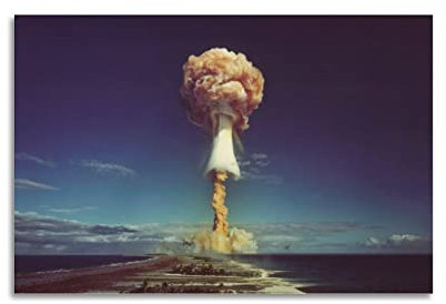 ZENGYL Kriegsposter, Atombombe, Poster, dekoratives Gemälde, Leinwand, Wandposter und Kunstbild, modernes Familien-Schlafzimmer, Dekoration, Poster, 30 x 45 cm