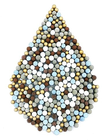 Slirceods Filtered Shower Head Filter Replacement，for Hard Water, Mineral Stone Beads for Purifying Water, Remove Chlorine and Other Impurities (6pack)