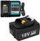 LabTEC 18V 5000mAh Replacement Battery for BL1850 with DC18RC Battery Charger 14.4V/18V Replacement, Charger Set for Makiata BL1815 BL1830 BL1840 194204-5 194205-3 194230-4 DC18RA DC18SF