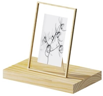 eSituro Wandregal Holz, Regal Wand, Hängeregal, Schweberegal, Regalbrett 30x19x3,5 cm, Wand Regal, für Küche Wohnzimmer Schlafzimmer, Wandboard mit unsichtbarer Halterung, Holzoptik