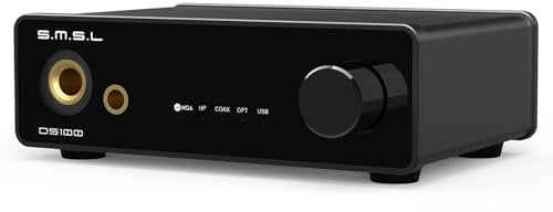 S.M.S.L DS100 USB MQA DAC mit CS43131 Chip 6,35 mm und 4,4 mm Kopfhörerverstärker Unterstützt MQA MQA-CD XMOS XU-316 32 Bit/768 kHz DSD256 USB/optischer/koaxialer Eingang Mini-USB-DAC THD+N 0,00017%