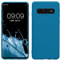 kwmobile Hülle kompatibel mit Samsung Galaxy S10 Hülle - weiches TPU Silikon Case - Cover geeignet für kabelloses Laden - Karibikblau